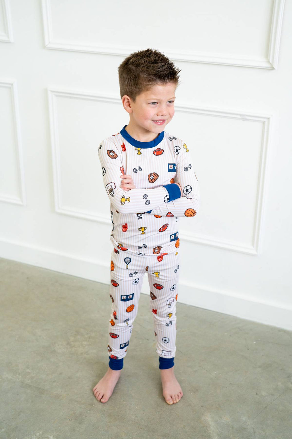 Vintage Varsity Sports | Two Piece Long Sleeve